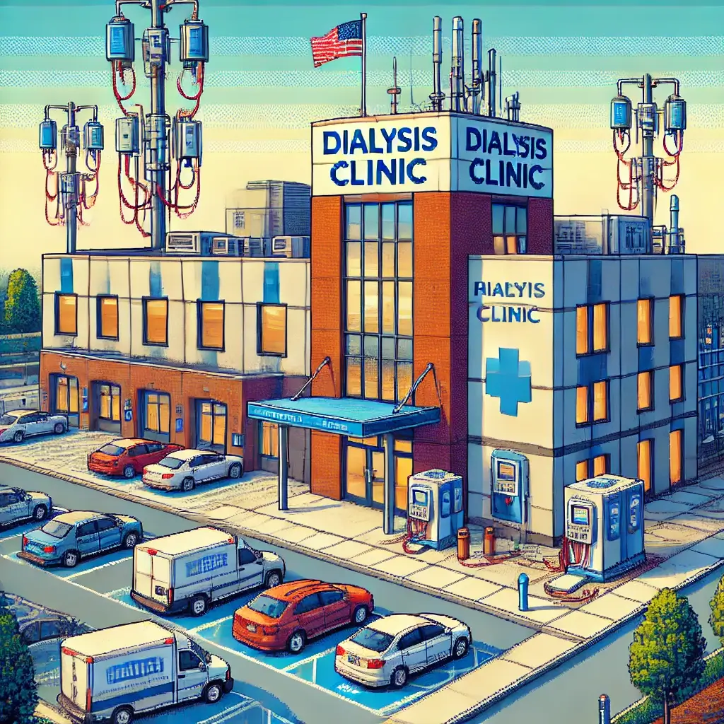 9 Sharp dialysis clinic REITs Moves for 2025 (Cap Rates, Tenants, Growth) 7 Pixel art of a modern dialysis clinic REIT building with parking lot, strong infrastructure, symbolizing stability and healthcare net lease investment. Keywords: dialysis clinic REITs, NNN cap rates, healthcare net lease.